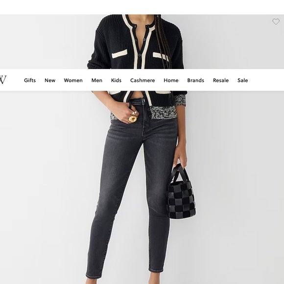 J Crew 9" high-rise toothpick jean in Charcoal wash size 26 - Picture 1 of 6